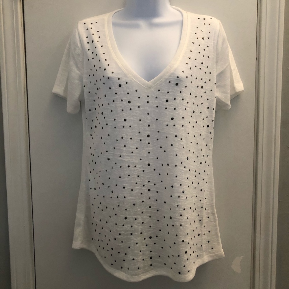 Essentials Milano Womens Off White Top  Wm’s S NWT